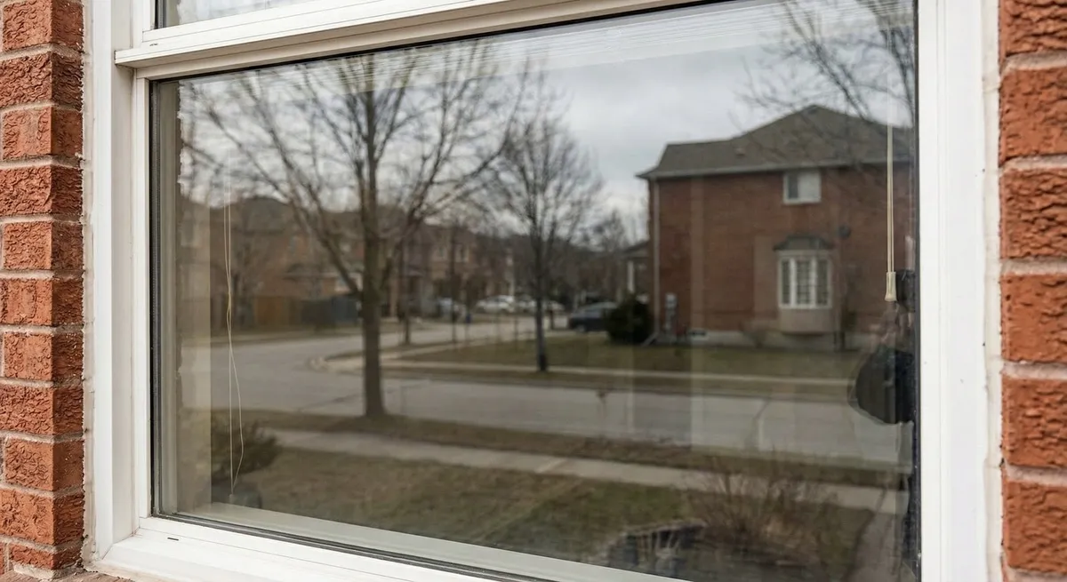A clean window after a professional exterior wash