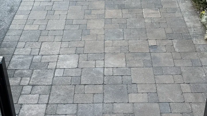 An interlock walkway at a GTA home after pressure washing