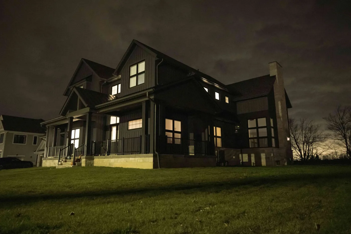 Before: the same home with the lights off